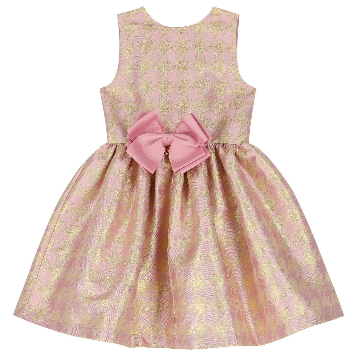 Girls Pink & Gold Dress, 2, hi-res