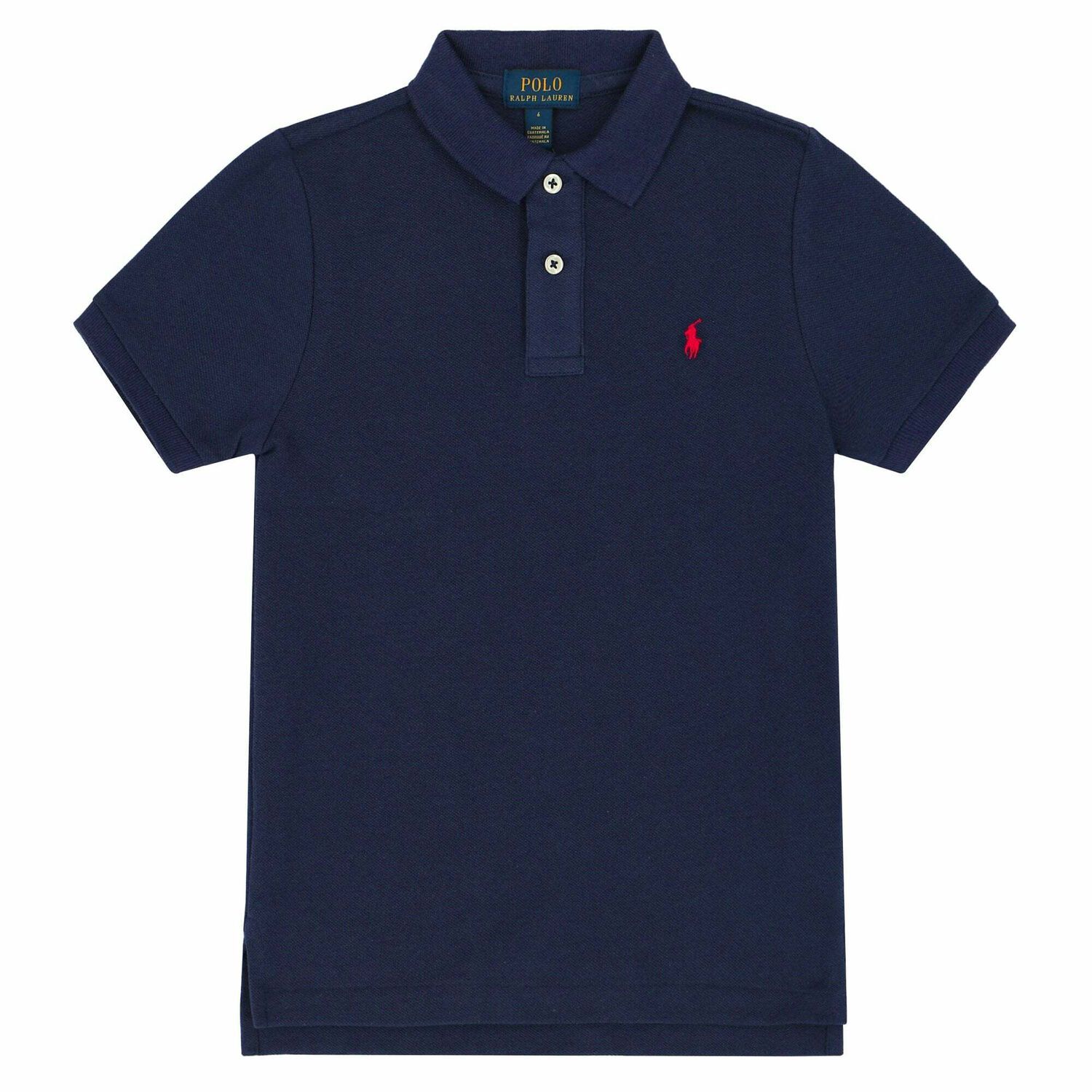 Boys Navy Slim Fit Logo Polo Shirt, 1, hi-res