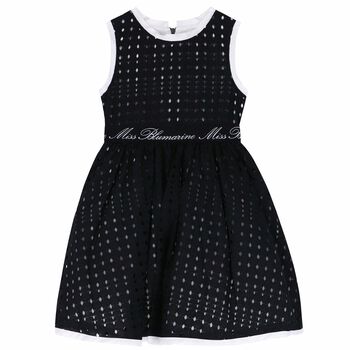 Girls Black Sleeveless Dress