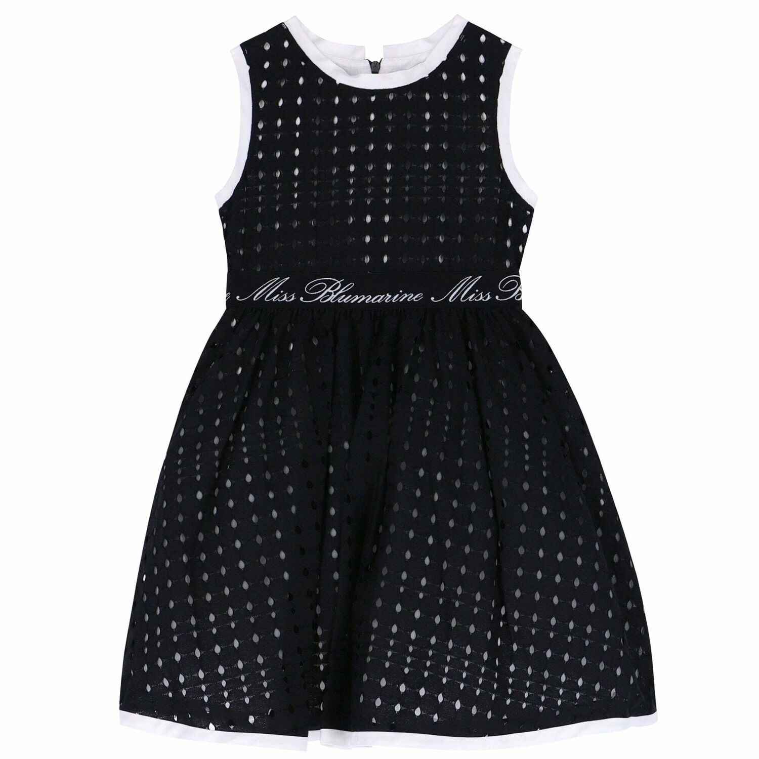 Girls Black Sleeveless Dress, 1, hi-res image number null