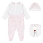 Baby Girls Pink Zig Zag Logo Babygrow Gift Set, 1, hi-res