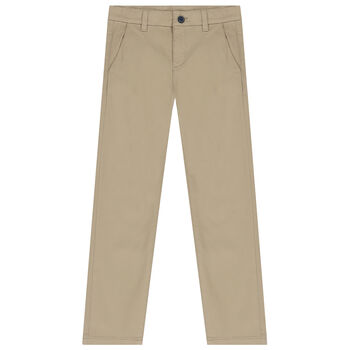 Boys Beige Chino Trousers