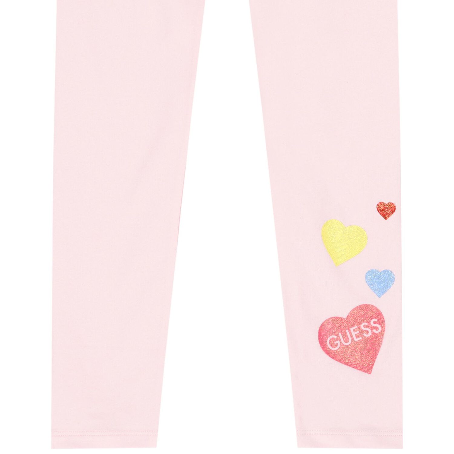 Girls White & Pink Heart Leggings Set, 1, hi-res