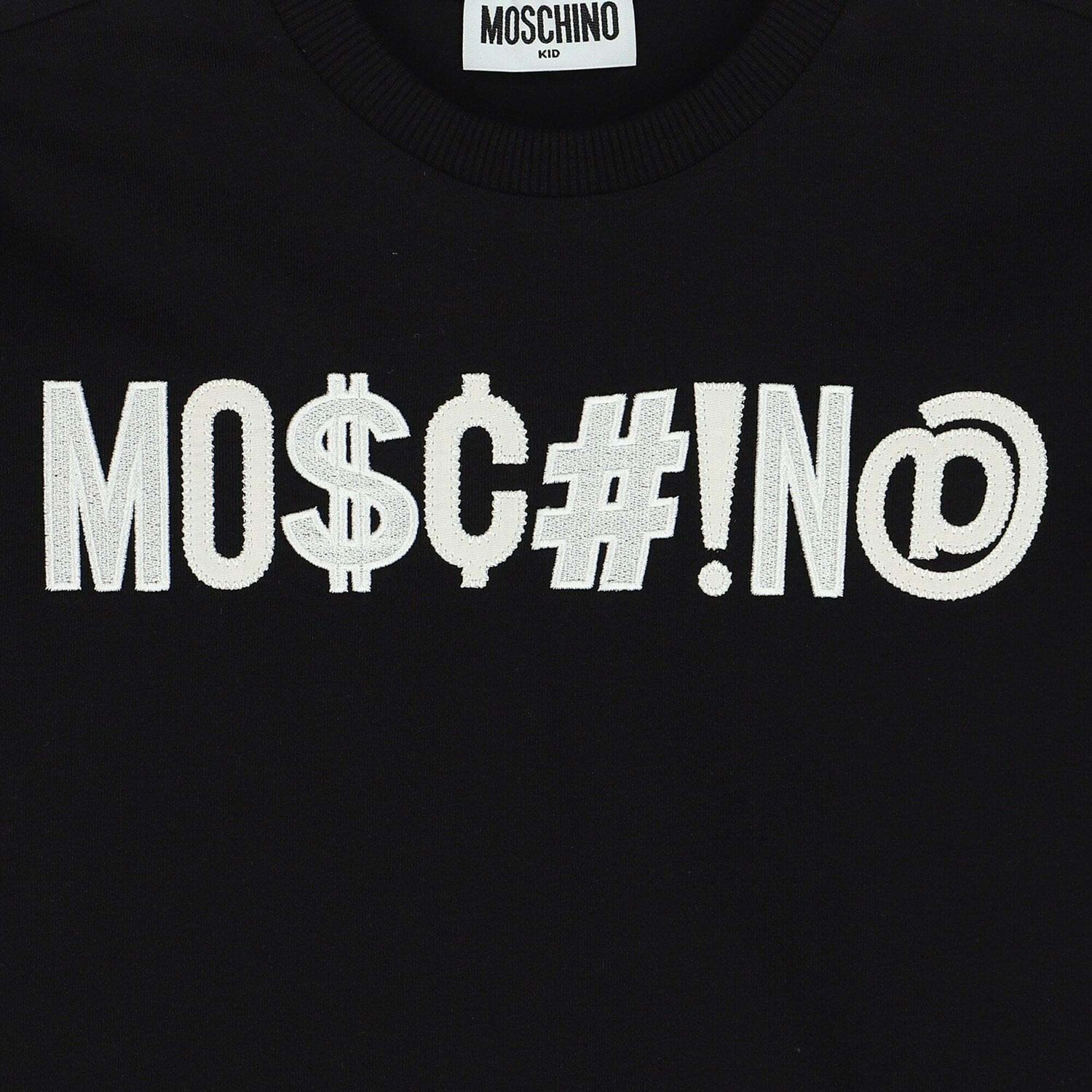 Boys Black Logo Long Sleeve Top, 1, hi-res image number null