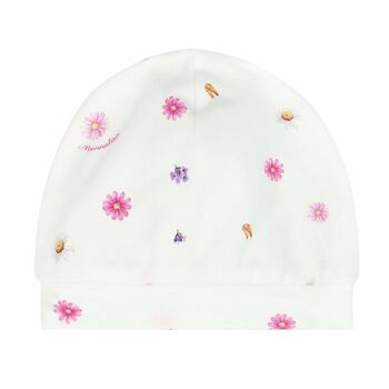 Baby Girls White Floral Hat