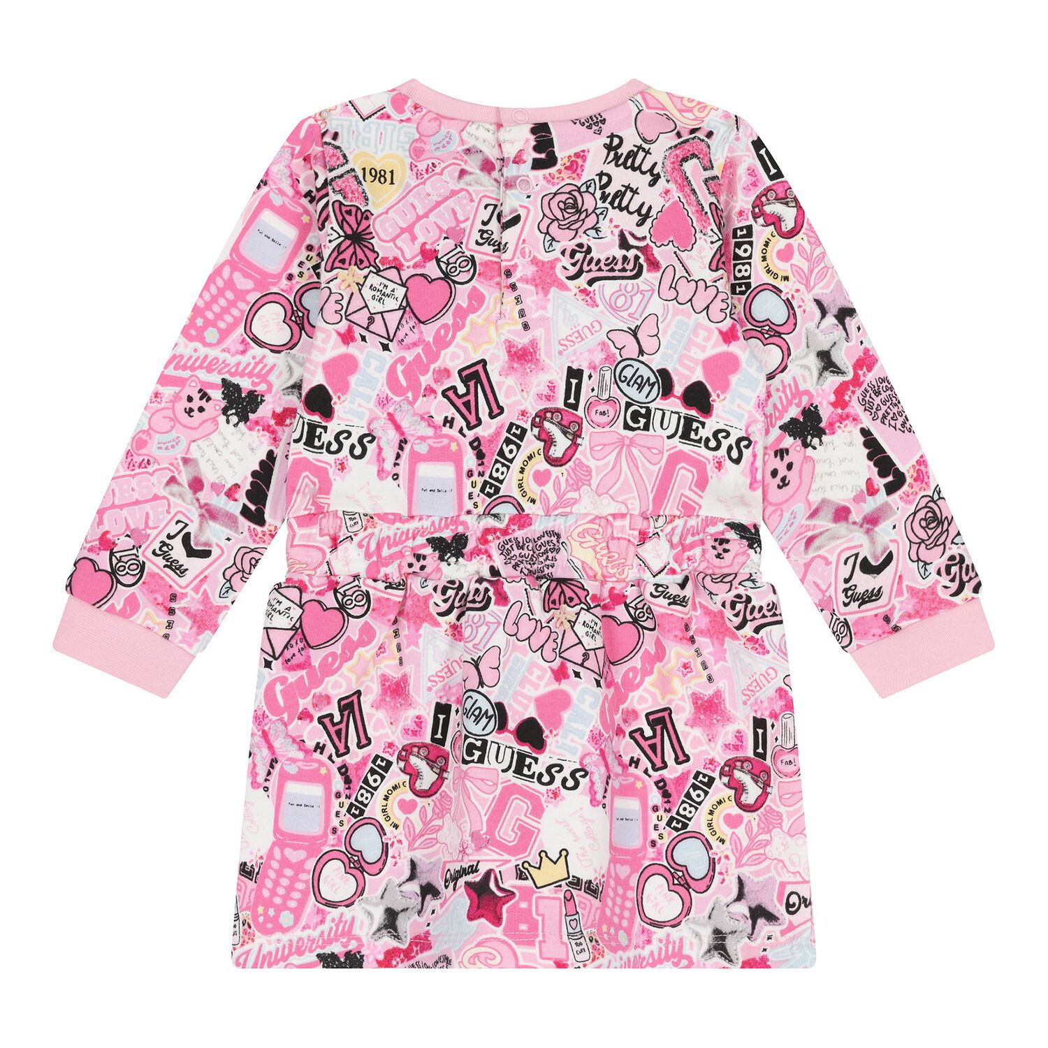 Baby Girls Pink Logo Dress Set, 2, hi-res image number null