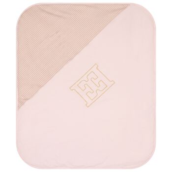 Baby Girls Pink & Gold Logo Blanket