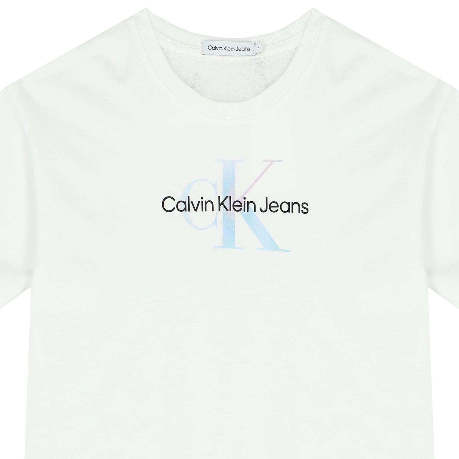 Girls White Logo T-Shirt, 1, hi-res