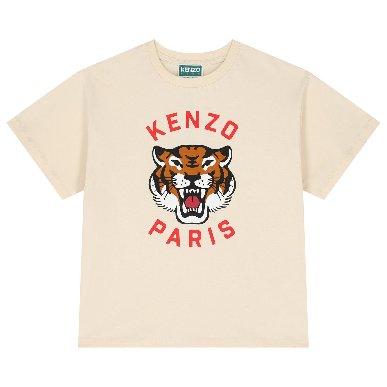 Ivory Lucky Tiger Logo T-Shirt, 2, hi-res