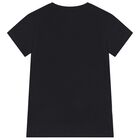 Boys Black Logo T-Shirt, 1, hi-res