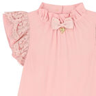 Girls Pink Lace Dress, 1, hi-res