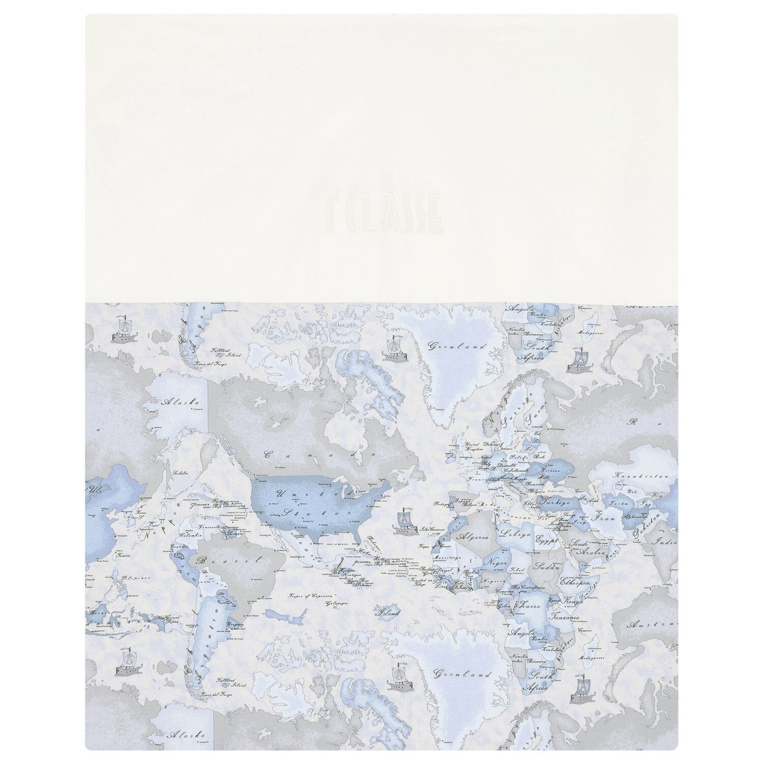 Baby Blue & Grey Geo Map Babygrow Gift Set, 3, hi-res image number null