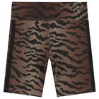 Girls Beige Logo Shorts Set, 1, hi-res