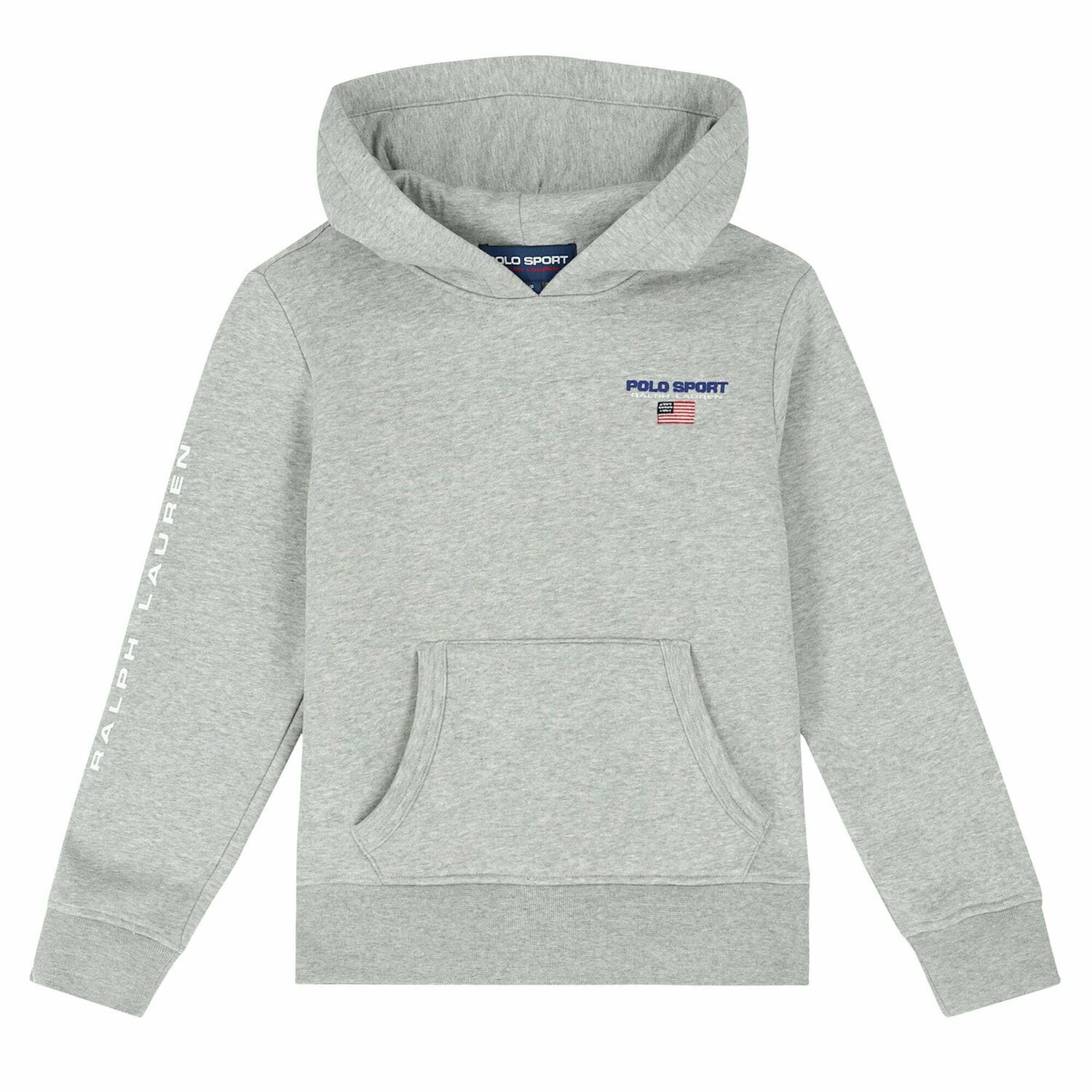 Boys Grey Logo Hooded Top, 1, hi-res image number null