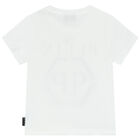 Boys White Logo T-Shirt, 3, hi-res