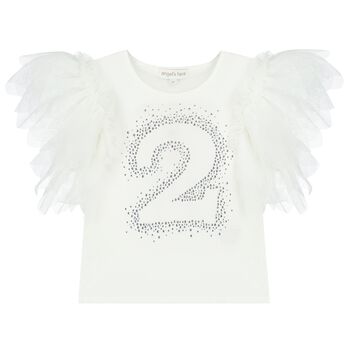 Girls White 2nd Birthday T-Shirt