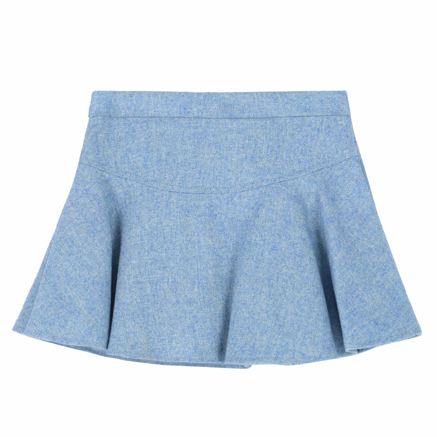 Girls Blue Embroidered Skirt, 1, hi-res image number null