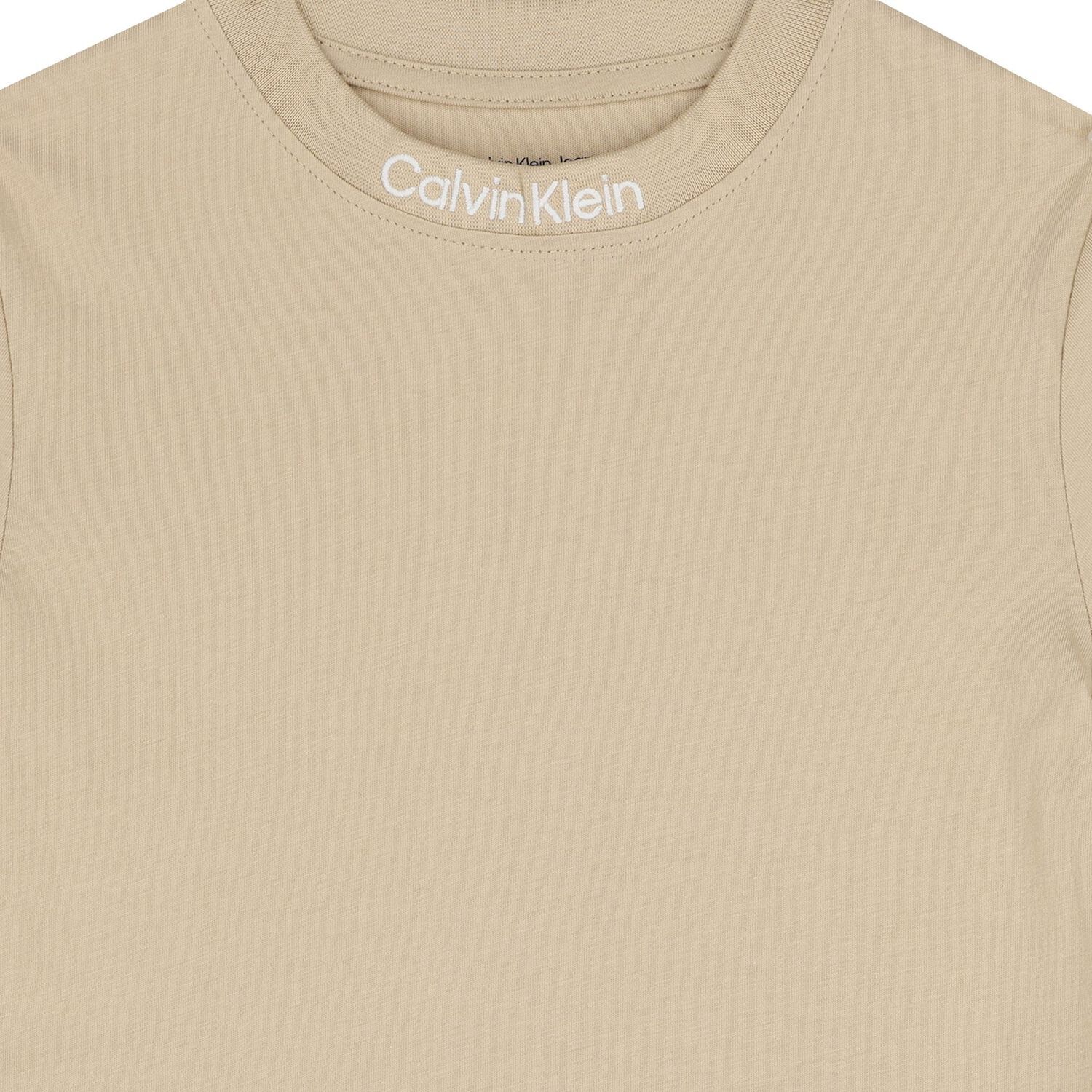 Boys Beige & White Logo T-Shirts ( 2-Pack ), 2, hi-res