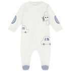 Baby Boys Ivory Babygrows (2 Pack), 1, hi-res