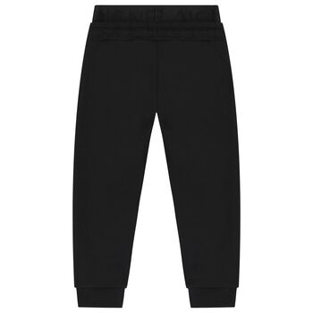 Younger Boys Black Logo Joggers