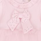 Baby Girls Pink Bow Tulle Dress Set , 2, hi-res