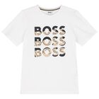 Boys White Logo T-Shirt, 5, hi-res
