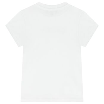 Girls White Logo T-Shirt