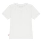Younger Boys White Logo T-Shirt, 1, hi-res