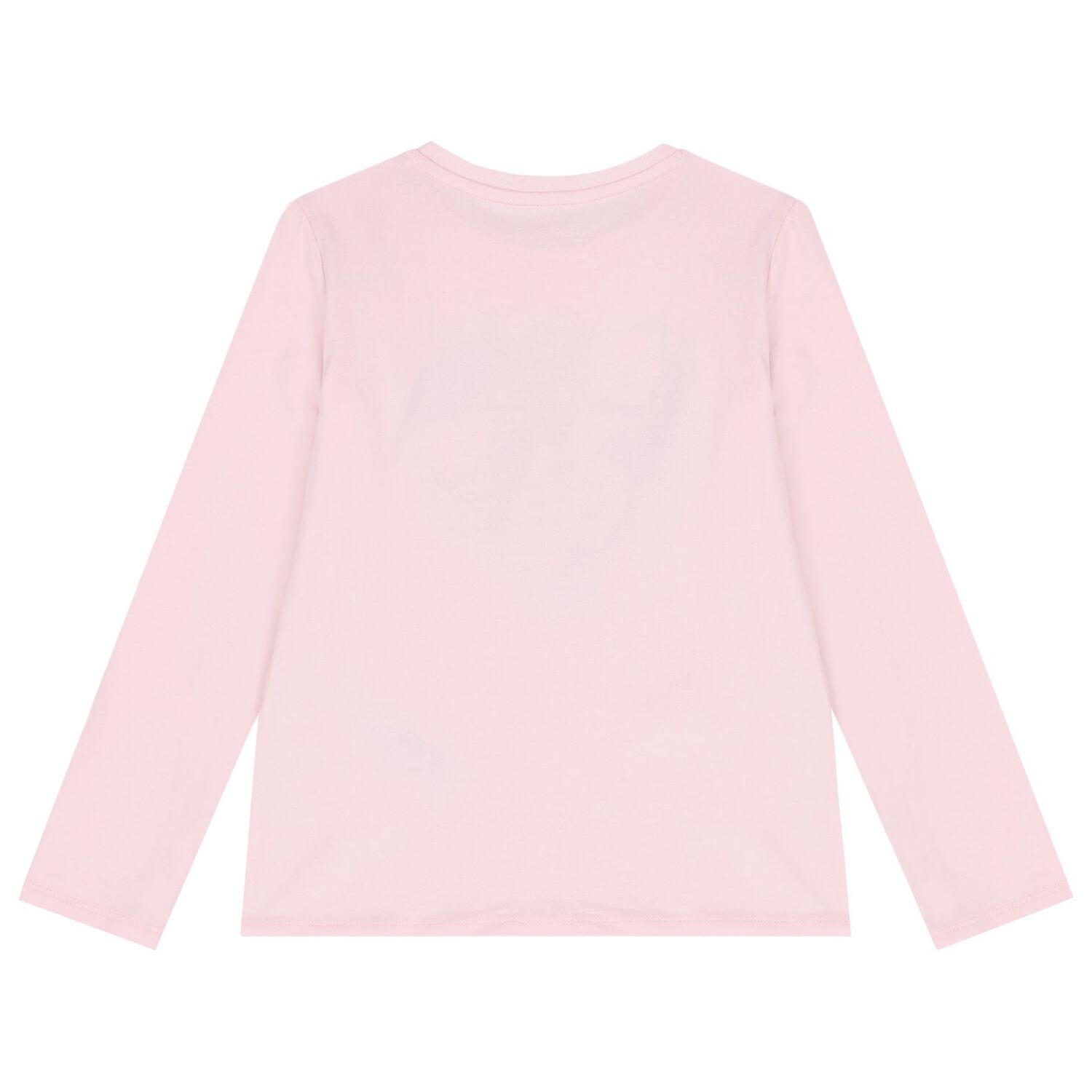 Girls Pink Logo Long Sleeve Top, 2, hi-res