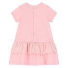Younger Girls Pink Bag Logo Dress, 2, hi-res