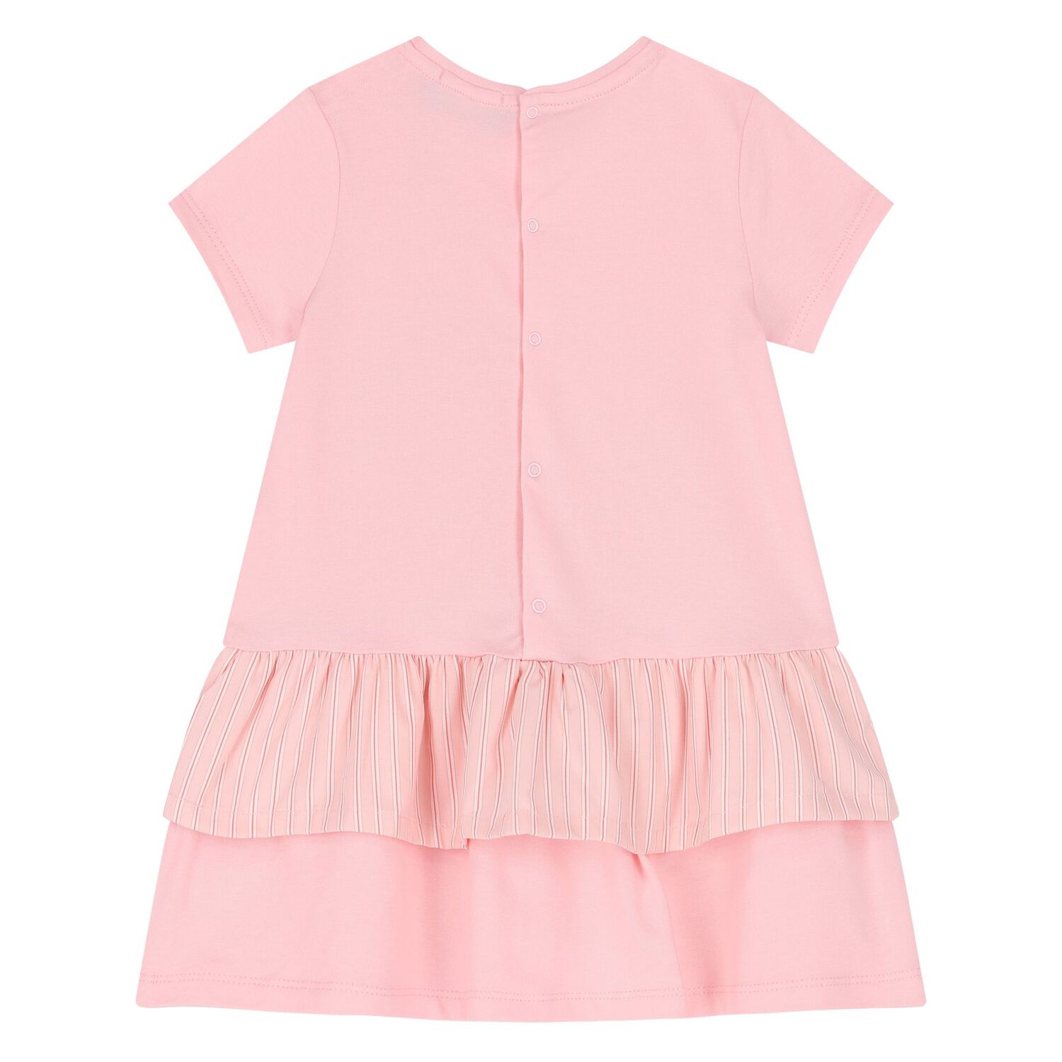 Younger Girls Pink Bag Logo Dress, 2, hi-res