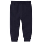 Younger Boys Navy Logo Joggers, 1, hi-res