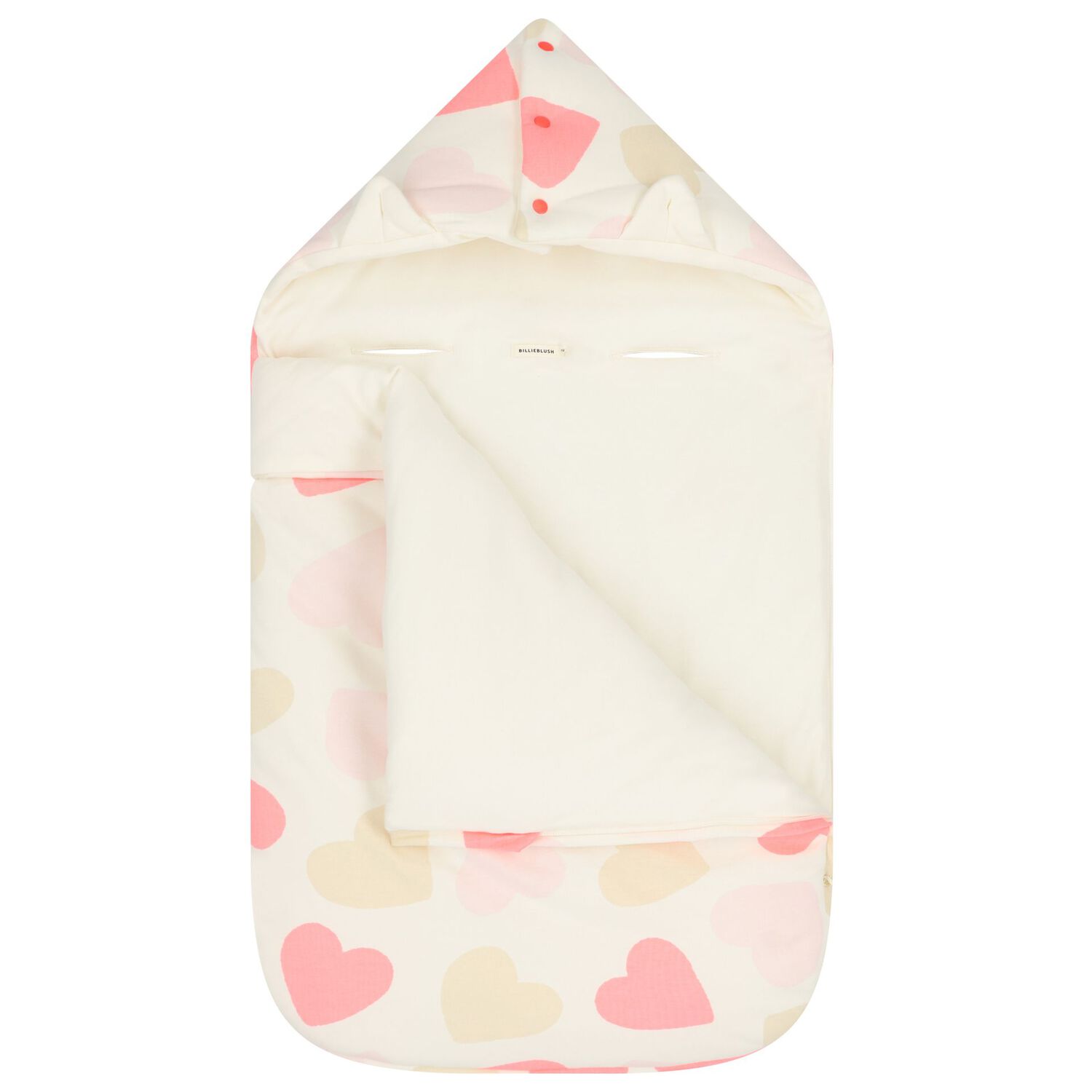 Baby Girls Ivory & Beige Hearts Nest, 1, hi-res