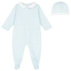 Baby Boys Blue Zig Zag Logo Babygrow Gift Set, 1, hi-res