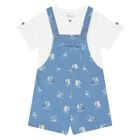Younger Boys Blue Dungaree Set, 2, hi-res