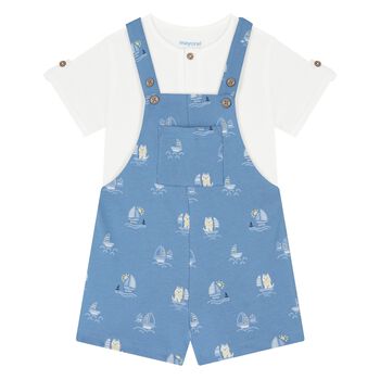 Younger Boys Blue Dungaree Set