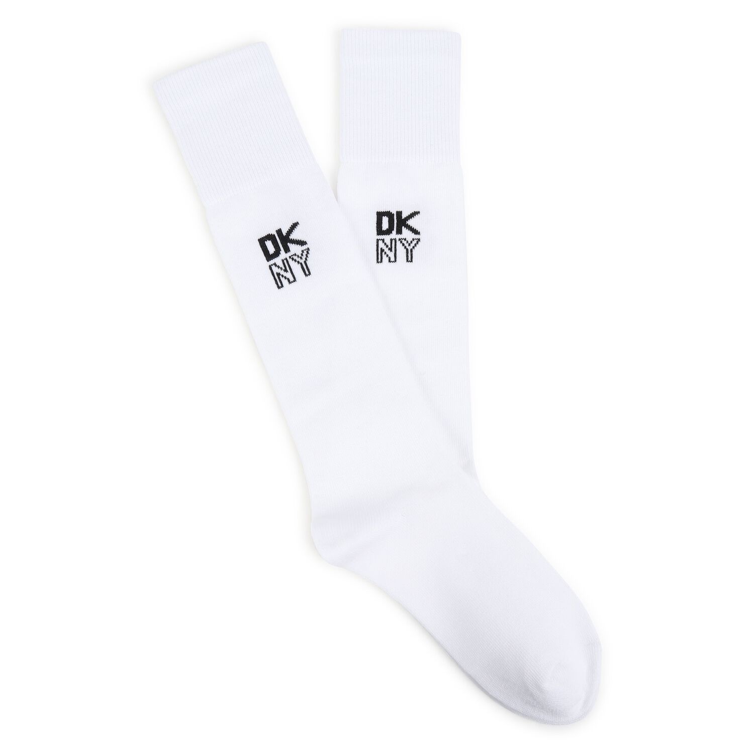 Girls White Logo Socks, 1, hi-res