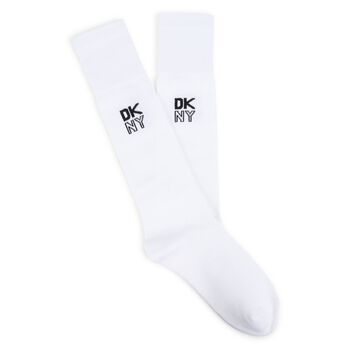 Girls White Logo Socks