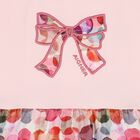 Younger Girls Pink Ribbon Dress, 1, hi-res