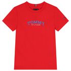 Boys Red Logo T-Shirt, 3, hi-res