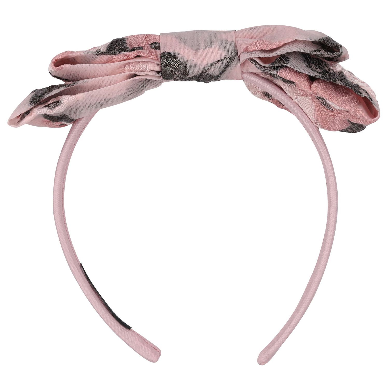Girls Pink Floral Organza Brocade Headband, 1, hi-res image number null