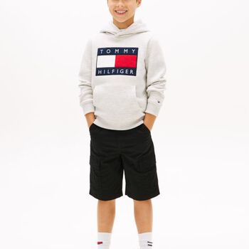 Boys Black Cargo Shorts