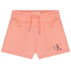Girls Coral Logo Shorts, 1, hi-res