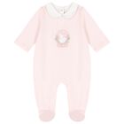 Baby Girls Pink Bunny Babygrow, 2, hi-res