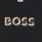 Boys Black Logo T-Shirt, 1, hi-res