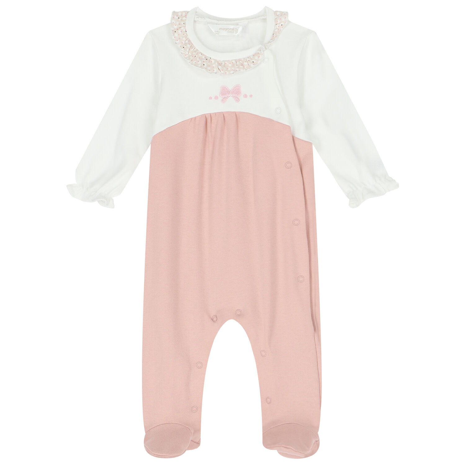 Baby Girls Pink & Ivory Babygrows ( 2-Pack ), 1, hi-res image number null