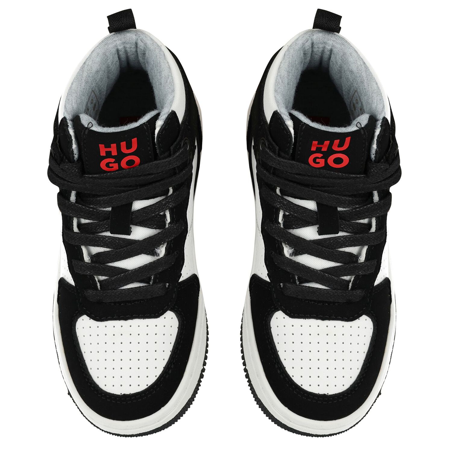 Boys Black & White Logo Trainers, 1, hi-res image number null