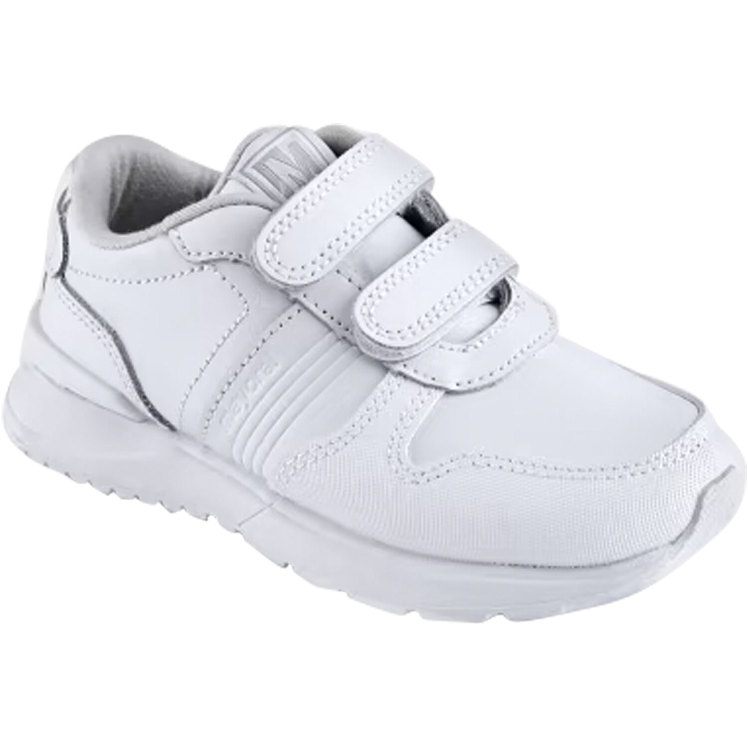 Boys White Leather Trainers, 1, hi-res image number null