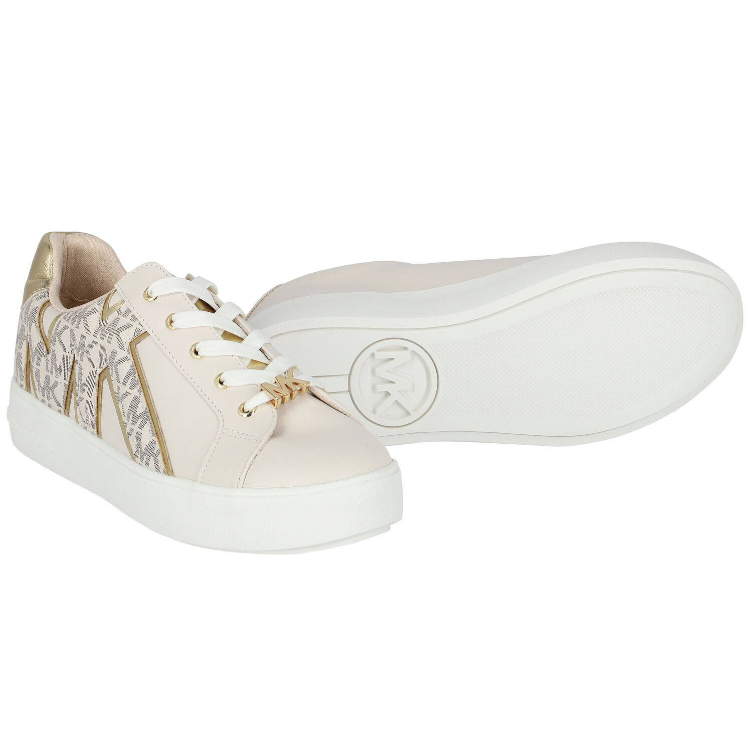 Girls Ivory Logo Trainers, 1, hi-res
