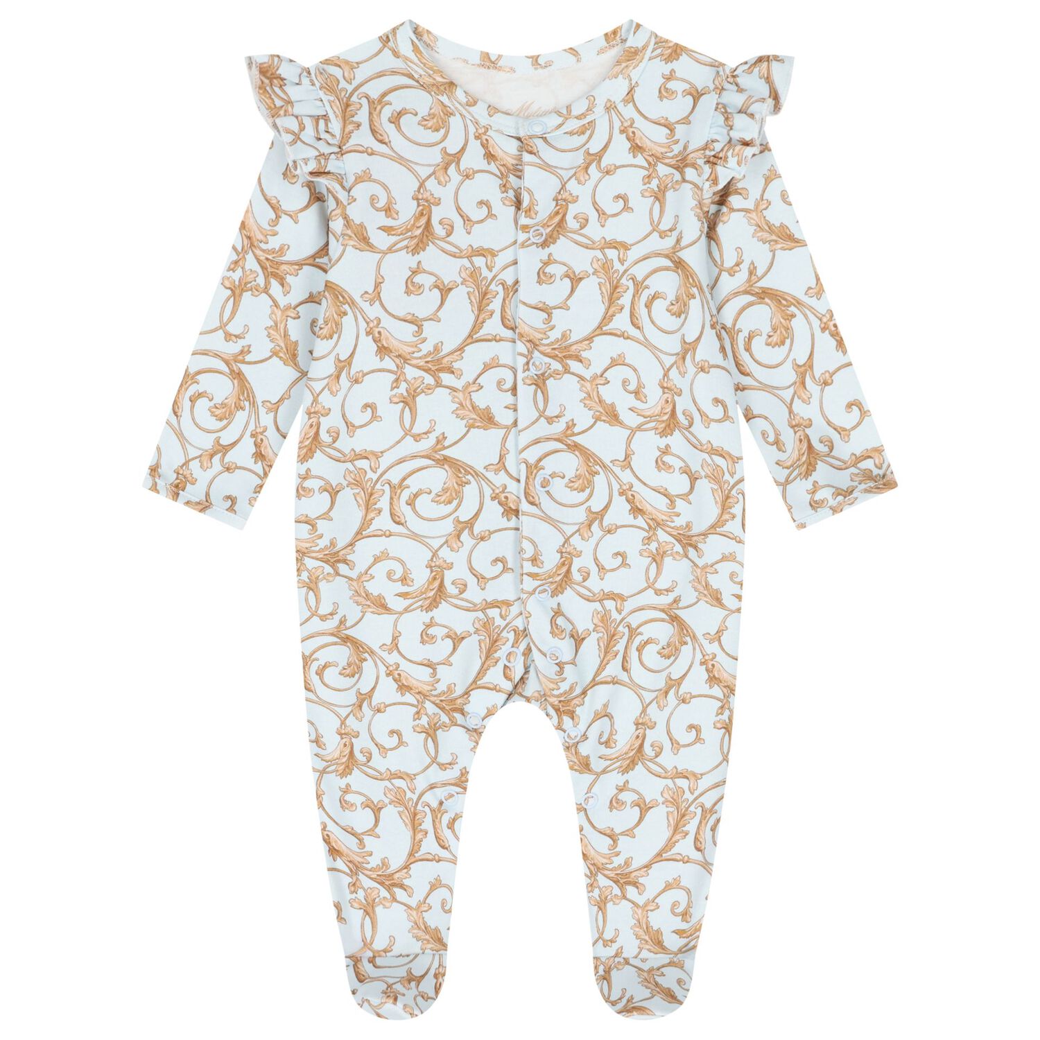 Baby Girls Blue & Gold Babygrow Gift Set, 1, hi-res